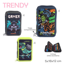 Cargar imagen en el visor de la galería, CARTUCHERA C/UTILES TRENDY 53837