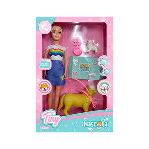 MUÑECA TINY CON MASCOTA Y ACCESORIOS 54919