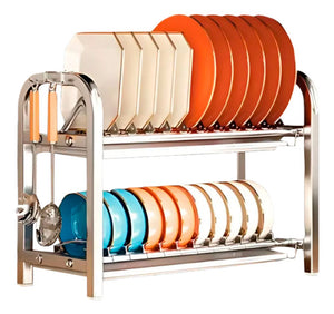 ESCURRIDOR DE PLATOS DOBLE BLANCO 600113