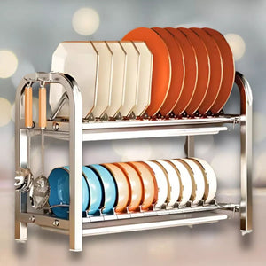 ESCURRIDOR DE PLATOS DOBLE BLANCO 600113