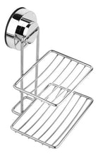 Cargar imagen en el visor de la galería, JABONERA DOBLE AC INOX CON VENTOSAS 57915667