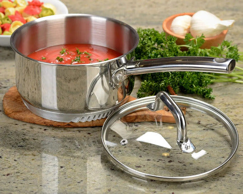CACEROLA 16 CM CON MANGO ACERO INOX 57917514