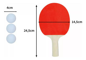 PALETA DE PING PONG ROJO TZPQ