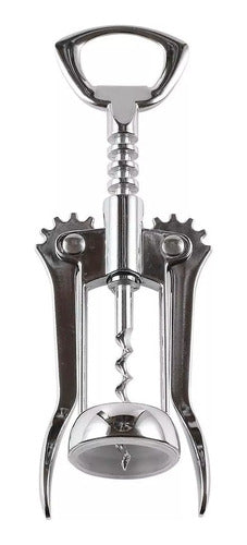 DESTAPADOR SACACORCHO BRAZOS DE ACERO DOBLE ALETA 8803