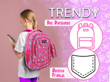 Cargar imagen en el visor de la galería, MOCHILA Y CARTUCHERA TRENDY 15295