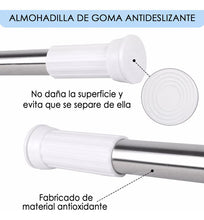 Cargar imagen en el visor de la galería, BARRAL PARA CORTINA EXTENSIBLE 110CM A 200CM 57916635