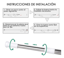 Cargar imagen en el visor de la galería, BARRAL PARA CORTINA EXTENSIBLE 140 CM A 260 CM 57916636