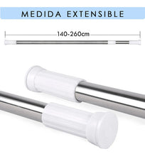 Cargar imagen en el visor de la galería, BARRAL PARA CORTINA EXTENSIBLE 140 CM A 260 CM 57916636