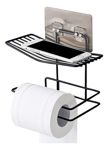 PORTA PAPEL DE BAÑO NEGRO 57917379