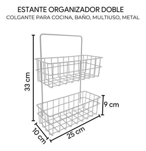 ESTANTE ORGANIZADOR 2 PISOS 25.5X10X33.5 57915470