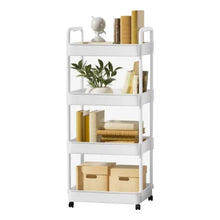 Cargar imagen en el visor de la galería, ORGANIZADOR MULTIUSO 4 PISOS CON RUEDAS 57917301 (BLANCO)