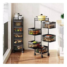 Cargar imagen en el visor de la galería, CARRO ORGANIZADOR MULTIUSO 5 CAJONES CON RUED 57916995 (NEGRO)