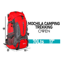 Cargar imagen en el visor de la galería, MOCHILA CAMPING OWEN 65lts OWCR06