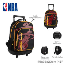 Cargar imagen en el visor de la galería, MOCHILA CARRO NBA MIAMI HEAT 28021