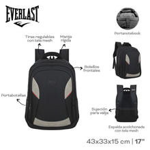 Cargar imagen en el visor de la galería, MOCHILA PORTANOTEBOOK EVERLAST 31604