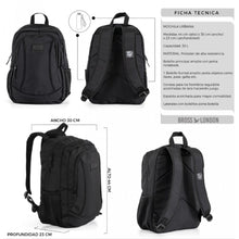 Cargar imagen en el visor de la galería, MOCHILA PORTANOTEBOOK BROSS LONDON 264069