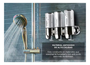 DISPENSER TRIPLE AMURABLE PLATEADO 18409