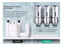 Cargar imagen en el visor de la galería, DISPENSER TRIPLE AMURABLE PLATEADO 18409