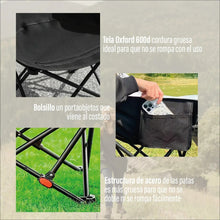 Cargar imagen en el visor de la galería, SILLA PLEGABLE CAMPING AM-SP02