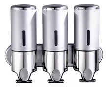 Cargar imagen en el visor de la galería, DISPENSER TRIPLE AMURABLE PLATEADO 18409