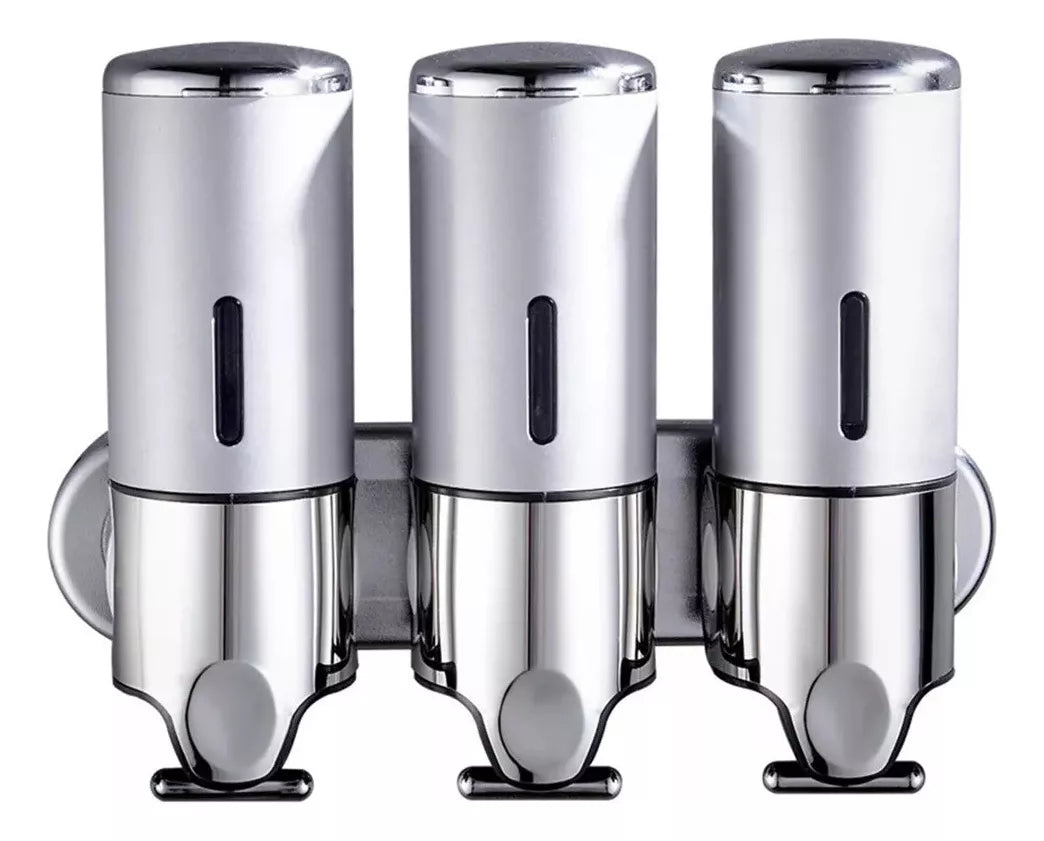 DISPENSER TRIPLE AMURABLE PLATEADO 18409