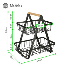 Cargar imagen en el visor de la galería, FRUTERA DOBLE RECTANGULAR METAL 57915361