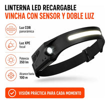 Cargar imagen en el visor de la galería, LINTERNA MINERO AJUSTABLE USB LIN-03