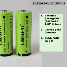Cargar imagen en el visor de la galería, LINTERNA ALUMINIO 120W-2 BAT 32700 L1516