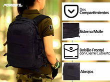 Cargar imagen en el visor de la galería, MOCHILA TÁCTICA FOREST 11890-14862-16220
