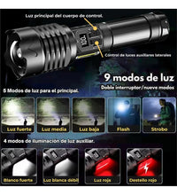 Cargar imagen en el visor de la galería, LINTERNA ALUMINIO 30W LUZ BLANCA-BAT 26650 L461