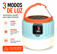 Cargar imagen en el visor de la galería, LUZ DE CARGA SOLAR CON CONTROL REMOTO T05
