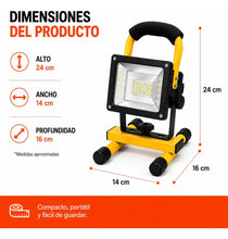 Cargar imagen en el visor de la galería, REFLECTOR PORTATIL LAMPARA RECARGABLE 30W 2140