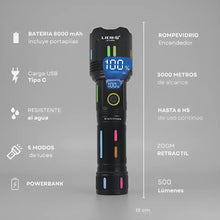 Cargar imagen en el visor de la galería, LINTERNA ALUMINIO 30W CON ENCENDEDOR-8000mAh L1514