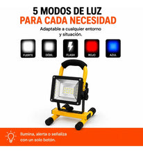 Cargar imagen en el visor de la galería, REFLECTOR PORTATIL LAMPARA RECARGABLE 30W 2140