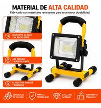 Cargar imagen en el visor de la galería, REFLECTOR PORTATIL LAMPARA RECARGABLE 30W 2140