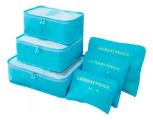 Cargar imagen en el visor de la galería, ORGANIZADOR  DE VIAJE VALIJA SET 6 KIT ESTUCHE 717-11