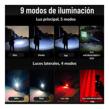 Cargar imagen en el visor de la galería, LINTERNA ALUMINIO 30W LUZ BLANCA-BAT 26650 L461