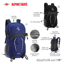 Cargar imagen en el visor de la galería, MOCHILA CAMPING ALPINE SKATE 53673