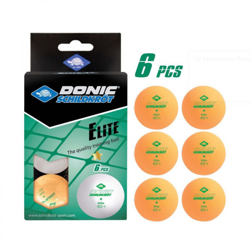 PELOTITAS PING PONG DONIC ELITE 1 ESTRELLA x 6 DE7291