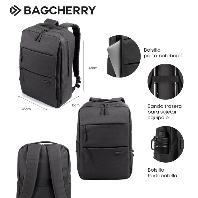 MOCHILA BAGCHERRY 26440017 (NEGRO)