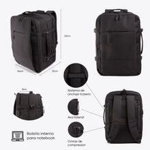 Cargar imagen en el visor de la galería, MOCHILA BAGCHERRY 264025 (NEGRO)