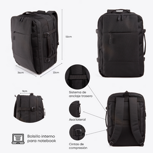 MOCHILA BAGCHERRY 264025 (NEGRO)