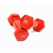 Cargar imagen en el visor de la galería, MANCUERNAS HEXAGONALES RECUBIERTAS 1KG 0658-1
