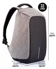 Cargar imagen en el visor de la galería, MOCHILA ANTIROBO PORTANOTEBOOK CON USB 1818