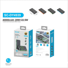 Cargar imagen en el visor de la galería, POWER BANK SOLAR 40.000 mAh Y4939