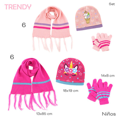 GORRO GUANTE Y BUFANDA TRENDY 13920