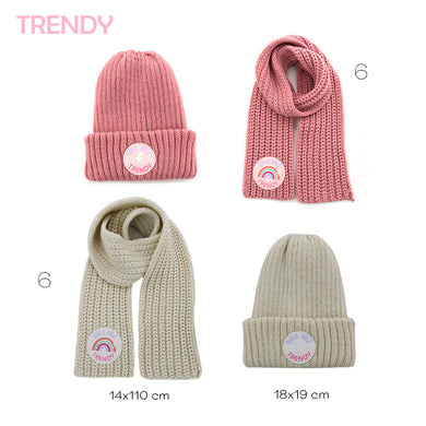 SET BUFANDA Y GORRO TRENDY 13925