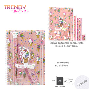 SET ESCOLAR TRENDY STATIONERY 15134