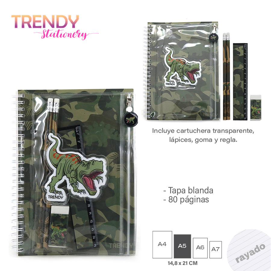 SET ESCOLAR TRENDY STATIONERY 15138