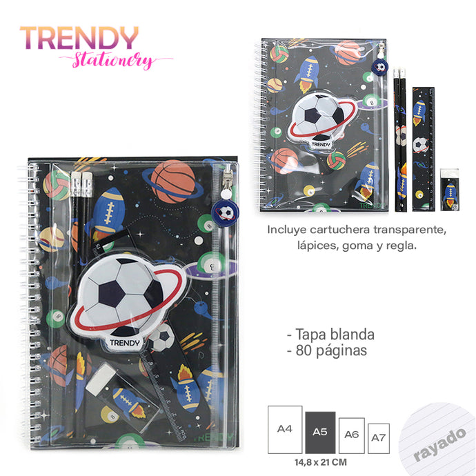 SET ESCOLAR TRENDY STATIONERY 15139